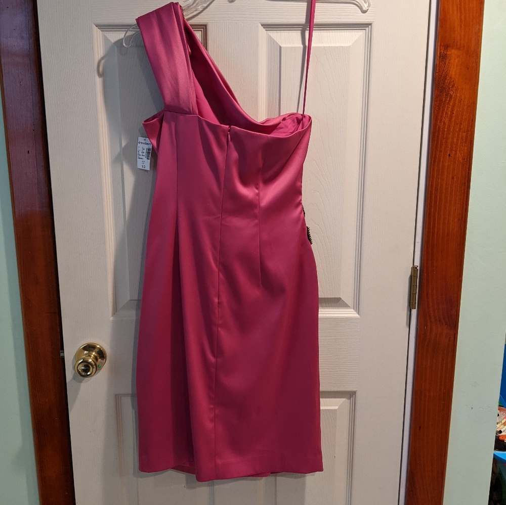 NWT one shoulder pink dress - Picture 4 of 4